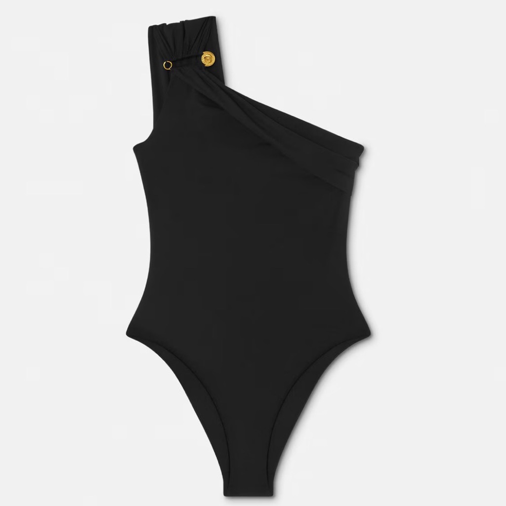NWT Versace safety pin gathered one piece swimsuit
